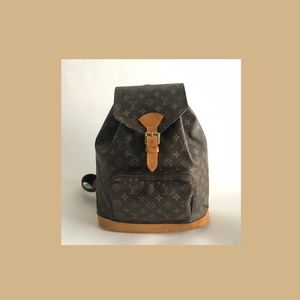 AUTH Louis Vuitton Monogram MONTSOURIS GM Backpack